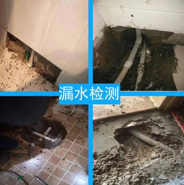 水管漏水抢修现场